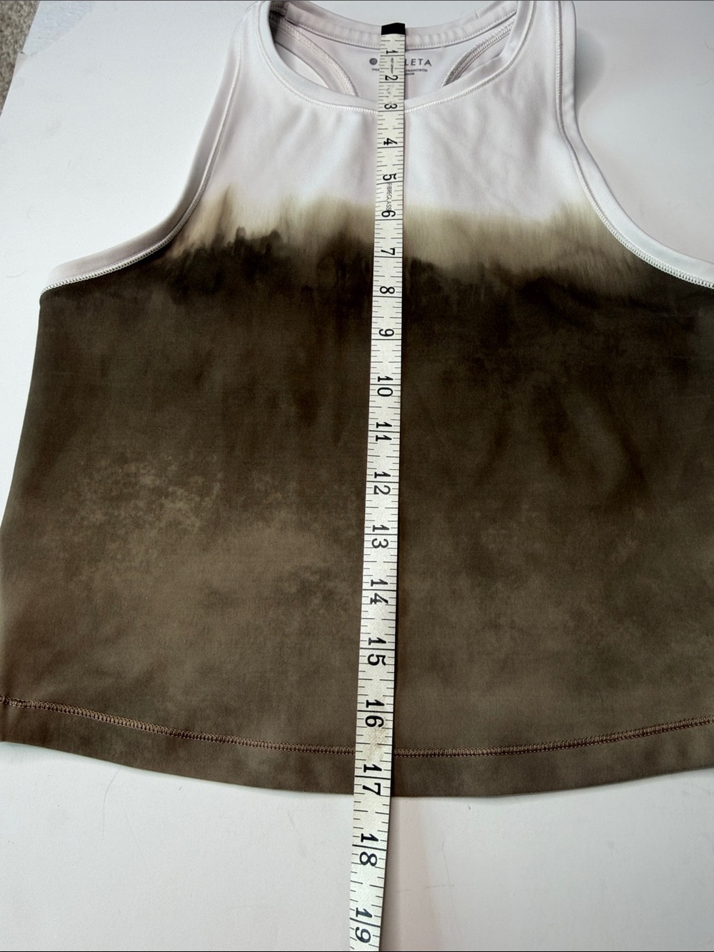 Athleta Shanti Watercolor Stripe Crop Tank NWT XS - Picture 6 of 8